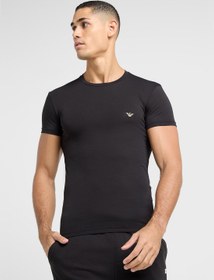 تصویر تی‌شرت یقه گرد لوگو برند Emporio Armani Logo Crew Neck T-Shirt