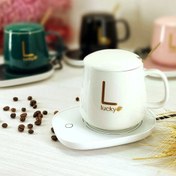 تصویر ماگ هیتر دار لاکی سفید / گالری الماس 