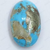 تصویر نگین فیروزه کرمان پیریت دار 02 