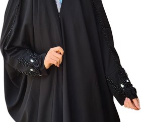 تصویر چادر عربی مشکی جواهردوزی ترنم کد 12042 