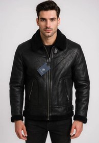 تصویر کاپشن چرم بوفالو 