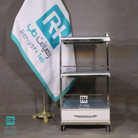 تصویر ترالی شیشه ای H1 Glass trolley