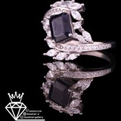 تصویر انگشترزنانه نقره یاقوت کبودآفریقایی اصل کد713 