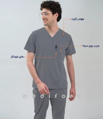 تصویر اسکراب پزشکی مدیفلکس طوسی 