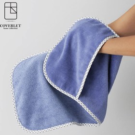 تصویر حوله پت رنگ آبی مدل JOYPET 