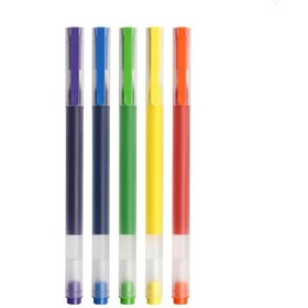 تصویر بسته 5 تایی خودکار شیائومی Xiaomi Mi MJBWB03WC Super Durable Writing Gel Pen Xiaomi Mi MJBWB03WC Super Durable Writing Gel Pen