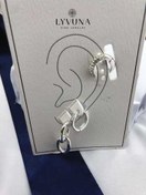 تصویر گوشواره نقره‌ ای حلقه کوچک 