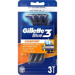 تصویر خود تراش مردانه ژیلت بلوتری مدل Blue 3 بسته 3 عددی Gillette Blue 3 Shave Blade For Men Pack Of 3