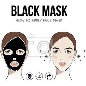 تصویر بلک ماسک هیالورونیک اسید و کربن فعال و بامبو وان اسپرینگ One Spring Black Mask 