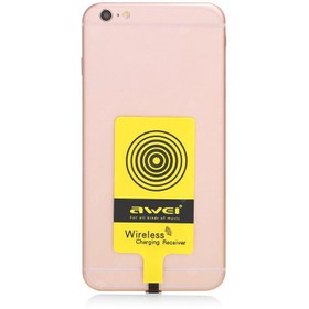 تصویر گیرنده شارژر بی سیم Awei Qi Wireless Charging Receiver 