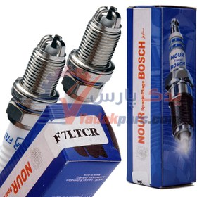 تصویر شمع پایه کوتاه ۳پلاتین برند نور (بسته۴عددی) Spark Plugs NOUR BOSCH F7LTCR IRAN