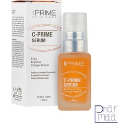 تصویر سرم ویتامین سی روشن کننده و سفت کننده صورت و گردن انواع پوست پرایم 30میل 