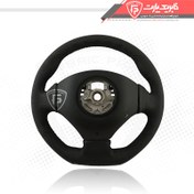 تصویر فرمان چرم دوزی دی کات (D-CUT) پژو 206 206 EMBROIDERED STEERING D-CUT WHEEL