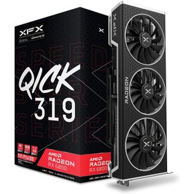 تصویر کارت گرافیک ایکس اف ایکس مدل Speedster QICK 319 AMD Radeon™ RX 6800 BLACK Gaming حافظه 16 گیگابایت XFX Speedster QICK 319 AMD Radeon RX 6800 BLACK Gaming 16GB GDDR6 Graphics Card