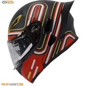 تصویر کلاه کاسکت فک متحرک کایک QIKE مدل Red laser کلاه کاسکت فک متحرک کایک QIKE مدل Red laser