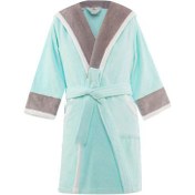 تصویر حوله پالتویی کودک سلین طرح پسفیک فیروزه ای-طوسی سایز 6-7 