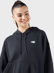 تصویر هودی با لوگوی کوچک از جنس فرانسه تری برند new balance French Terry Small Logo Hoodie