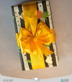 تصویر کاغذ کادو طلاکوب استوایی Tropical gold wrapping paper 