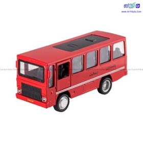 تصویر ماشین فلزی مینی بوس فیات موزیکال چراغدار 
