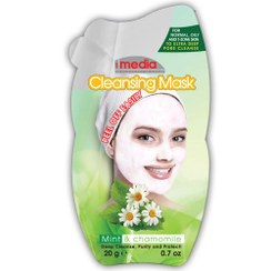 تصویر ماسک لایه بردار صورت نعناع و بابونه مدیا ا media face mask mint chamomile 20ml media face mask mint chamomile 20ml