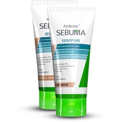 تصویر کرم رنگی ضد جوش سبوپیور سبوما آردن در دو رنگ بژ روشن و بژ طبیعی 30 میل 