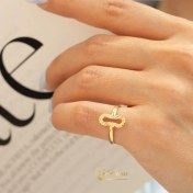 تصویر انگشتر طلا زنانه مدل R452 ظریف 