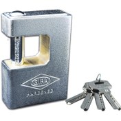 تصویر قفل کتابی گیرا Gira970 97mm کد 027 Gira 027 Padlock