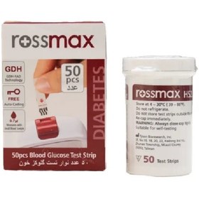 تصویر نوار تست قند خون رزمکس 50 عددی ROSSMAX Balance Blood Glucose Test Strip 50 pcs