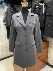 تصویر مانتو شلوار اداری فیونا مدل یقه انگلیسی رنگ مشکی و سرمه‌ای سایز ۳۸ تا ۴۸ 