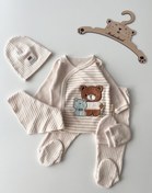 تصویر ست ۵تیکه تدی راه راه ترک 