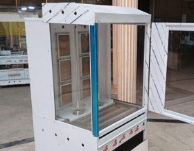 تصویر فر کباب ترکی شاورما دو سیخ شش شعله ایستاده 