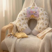 تصویر بالش شیردهی سه‌کاره طرح رنگین کمان یوماما U Mumma 