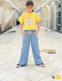 تصویر ست کراپ و شلوار خرس 