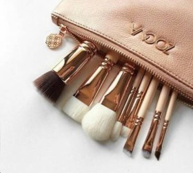 تصویر ست براش زووا فوق العاده پرطرفدار پرتراکم بدون ریزش قابل شست وشو - قهوه ای 