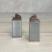 تصویر فندک پیپ کلاسیک سرکج شیار دار طلایی 