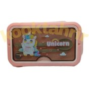 تصویر ظرف غذای یک طبقه سه‌خانه با قاشق و چنگال | مناسب برای ماکروویو 