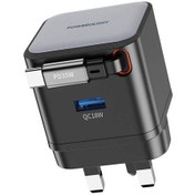 تصویر شارژر دیواری پاورولوژی مدل PWCUQC032 ظرفیت ۳۵ وات با خروجی تکی 