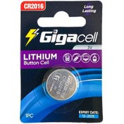 تصویر باتری سکه‌ ای لیتیومی گیگاسل مدل CR2016 بسته 1 عددی Gigacell CR2016 Lithium Battery Pack Of 1
