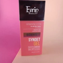 تصویر ژل شست وشو صورت پاک کننده وروشن کننده پوست اورین EVRIN SYNDET GEL BIOWHITE FOR ALL SKIN 