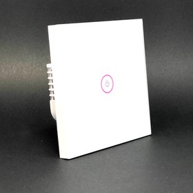 تصویر کلید لمسی تک پل سفید هوش ایران 