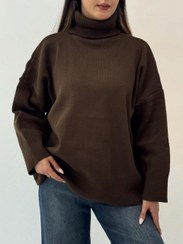 تصویر بافت یقه اسکی اکریل 