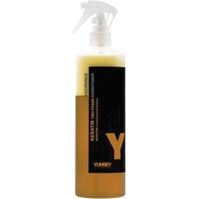 تصویر اسپری دوفاز کراتین گلد یانسی 500‌میل YUNSEY 24K keratin two-phase conditioner-500ml