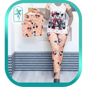 تصویر لباس ۳ تکه دخترانه راحتی طرح میکی ماوس گوچی مدل 031 