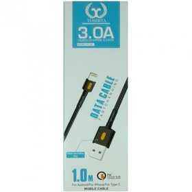 تصویر کابل شارژر فست تایپ سی یوشیتا مدل YC-22 cable fast yoshita type_c yc-22