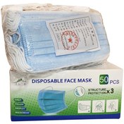 تصویر ماسک یکبار مصرف سه لایه مشکی 50 عددی ا Black Disposable 3 Layer Mask 50 pcs Black Disposable 3 Layer Mask 50 pcs