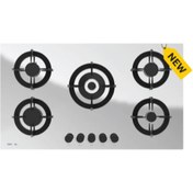 تصویر اجاق گاز کن مدل Elio ۵ شعله استیل 