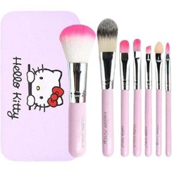 تصویر ست برس آرایشی هلو کیتی مدل 7MP بسته 7 عددی 