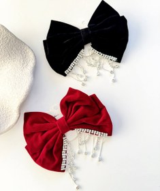 تصویر گیره پاپیون مخملی 