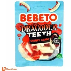 تصویر پاستیل ببتو مدل دندان وزن 80 گرم bebeto teeth gummy 80g