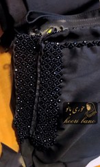 تصویر عبا جواهر دوزی طرح برمودا با دوخت کریستال ویژه مجالس 